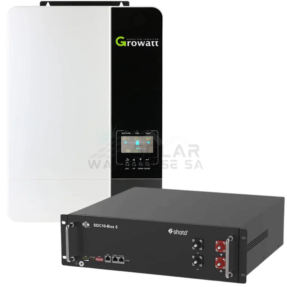 5KW MPPT GROWATT LOAD SHEDDING SHOTO 5.12KWH COMBO BACKUP POWER KIT