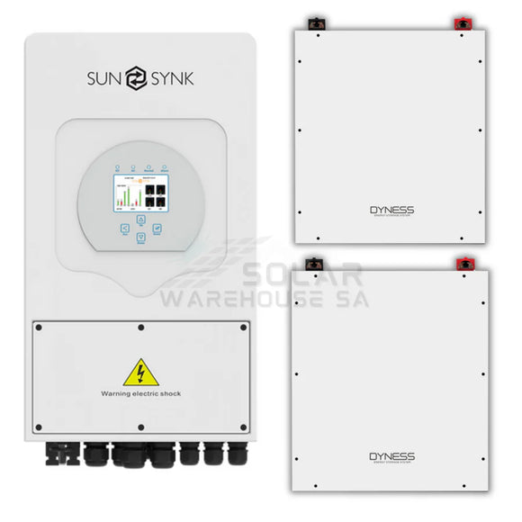 8.8KVA SUNSYNK LOAD SHEDDING 2X DYNESS 4.8 KWH COMBO BACKUP POWER KIT