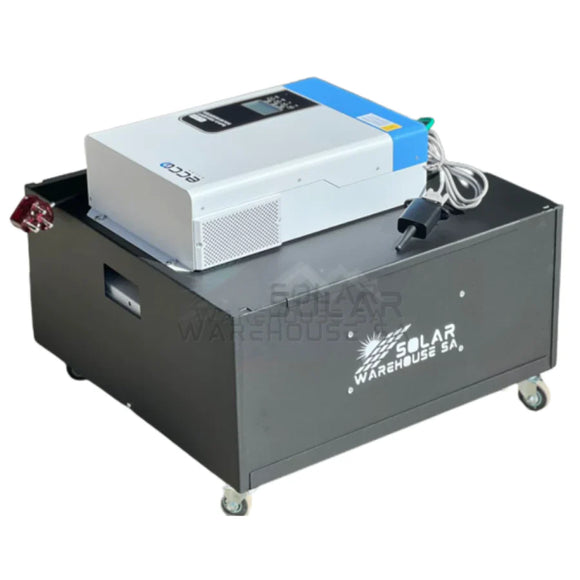 Ecco 3500VA / 3500W Solar Ready High MPPT Hybrid Inverter Trolley 2x200AH Deep Cycle Gel Battery