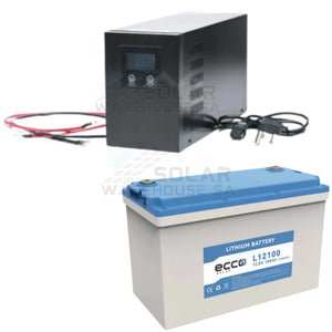 Ecco Pure Sine Wave Lithium Battery Loadshedding Budget Combo 1500 Watt Hybrid Inverter 100 AH Lithium Battery
